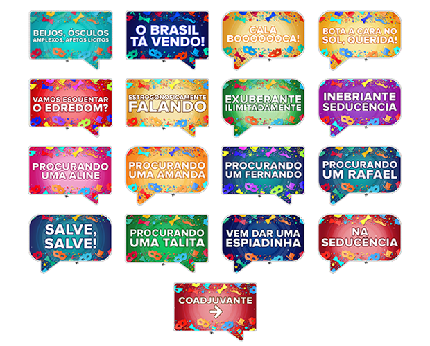 As máscaras vão cair na folia! Baixe placas divertidas e máscaras