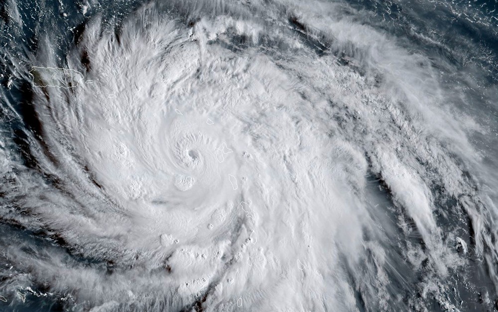 O furacão Maria teve ventos de 260 km/h (Foto: Jose Romero/NOAA/RAMMB/AFP)