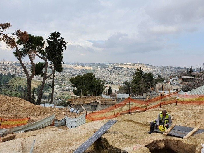 Escavações em Armon Hanatziv, em Jerusalém  (Foto: Yoli Schwartz, The Israel Antiquities Authority)