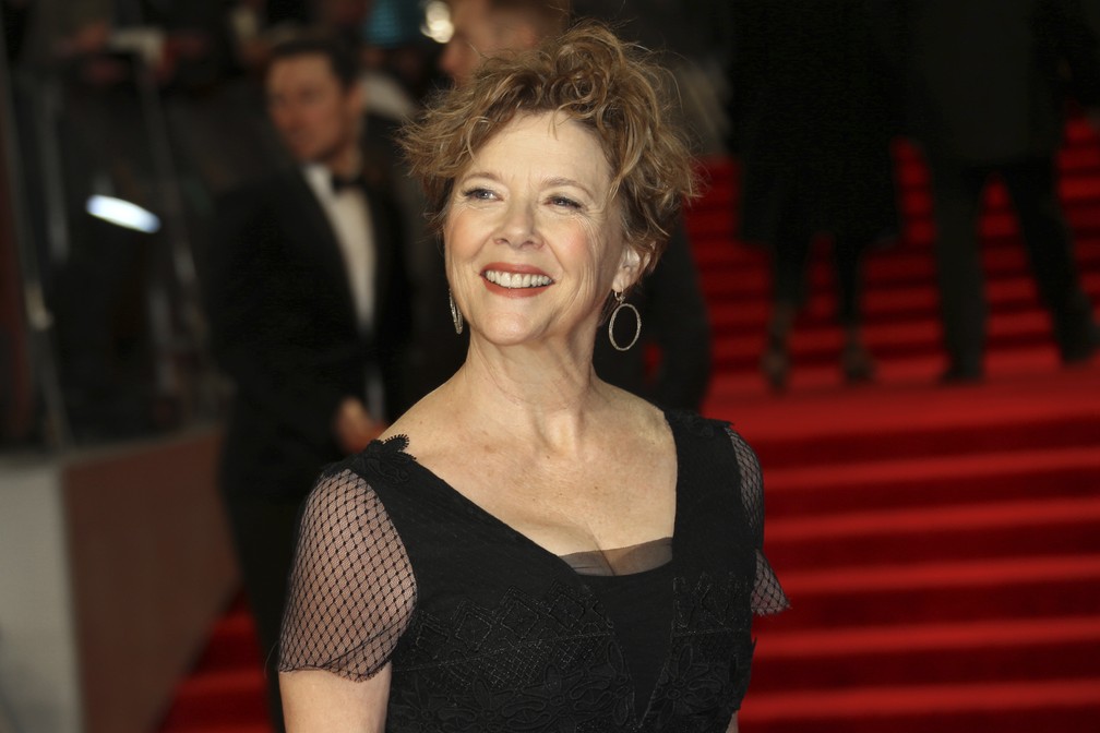 Annette Bening comparece à premiação do Bafta 2018 (Foto: Joel C Ryan/Invision/AP)