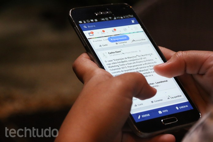 Facebook no Mobile (com marca d'água) (2) (Foto: Luciana Maline/TechTudo)