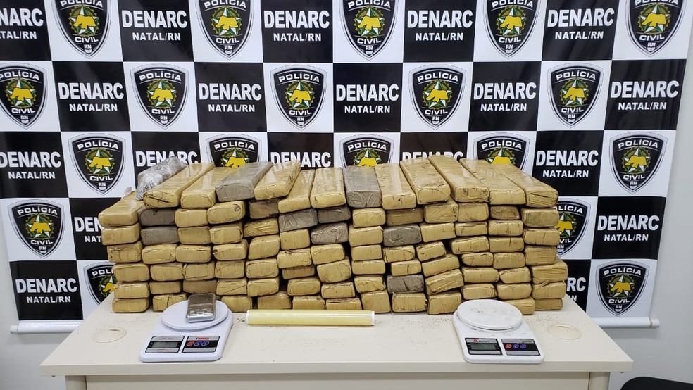 Policia Civil apreende 94 tabletes de maconha em Natal — Foto: Cedida pela Polícia Civil