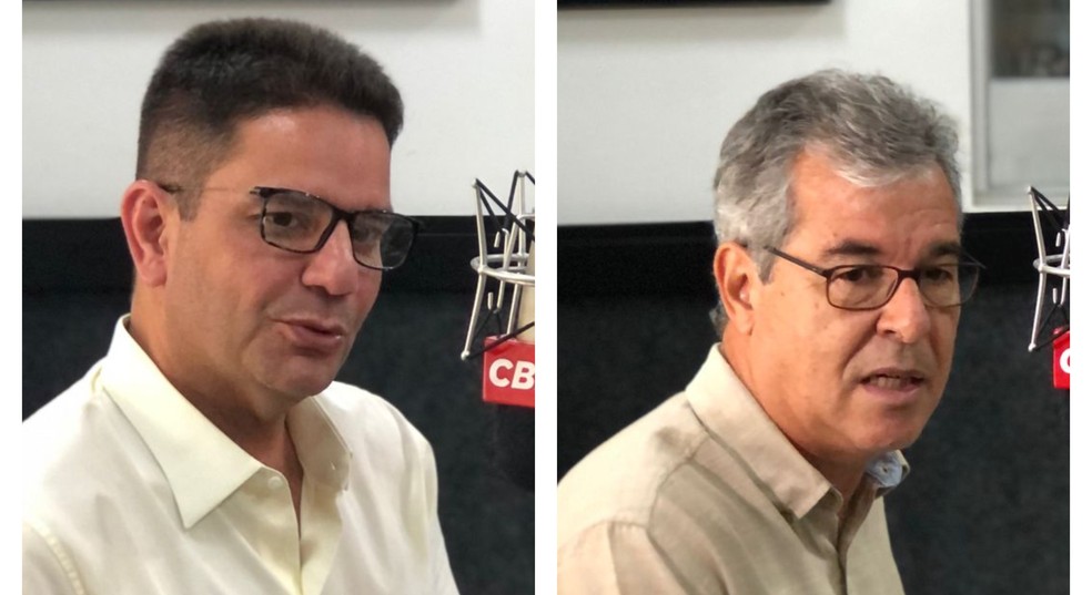 Gladson Camei (PP) e Jorge Viana (PT)  — Foto: Rafaela Rodrigues/CBN Amazônia Rio Branco