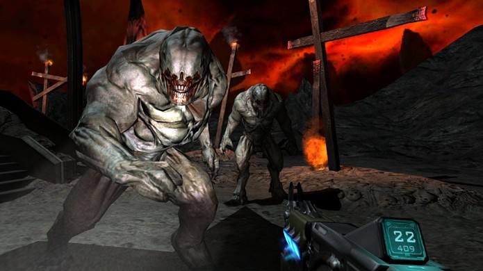 Doom 3: BFG Edition trouxe consertos, melhorias e muitos extras em um pacote bem completo (Foto: Reprodução/YouTube)