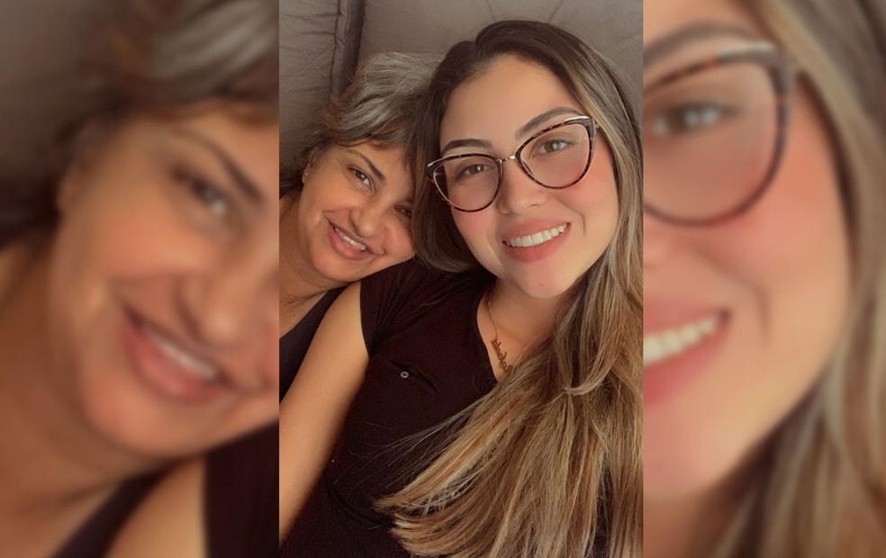Rafaela e a mãe Simone, moradoras de Marília — Foto: Rafaela Vieira da Costa Rodrigues /Arquivo pessoal