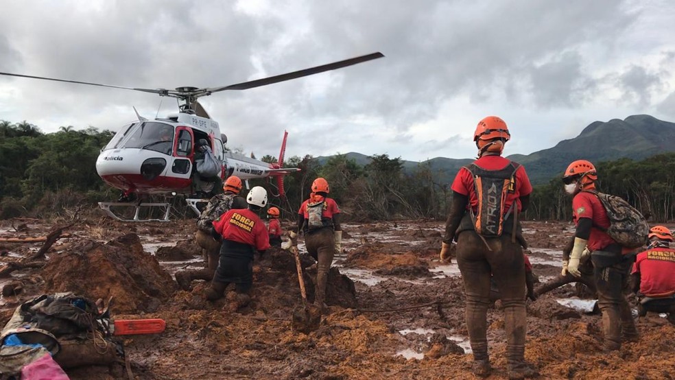 Resgate em Brumadinho — Foto: Raimundo Carlos Dias de Matos/Divulgação
