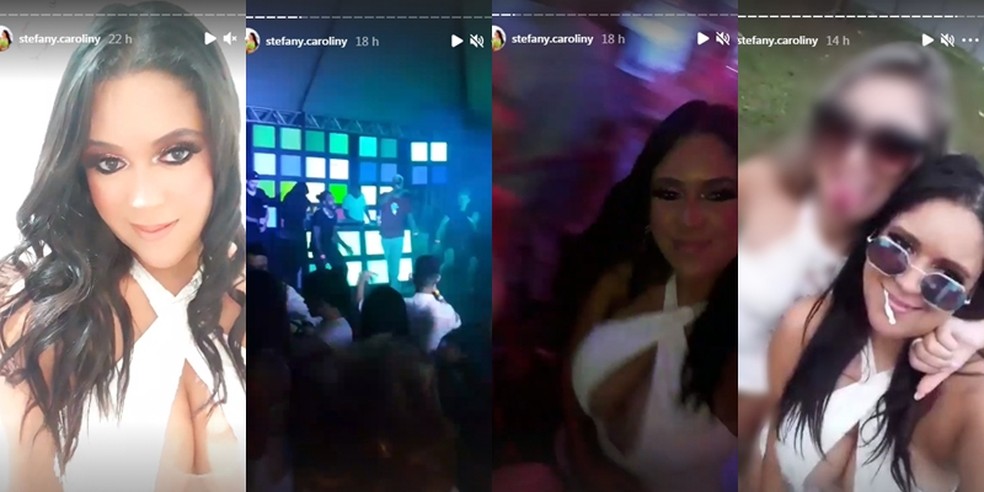 Stefany Caroliny de Paula Alves, de 26 anos, postou fotos e vídeos em festa antes do acidente — Foto: Reprodução/Instagram