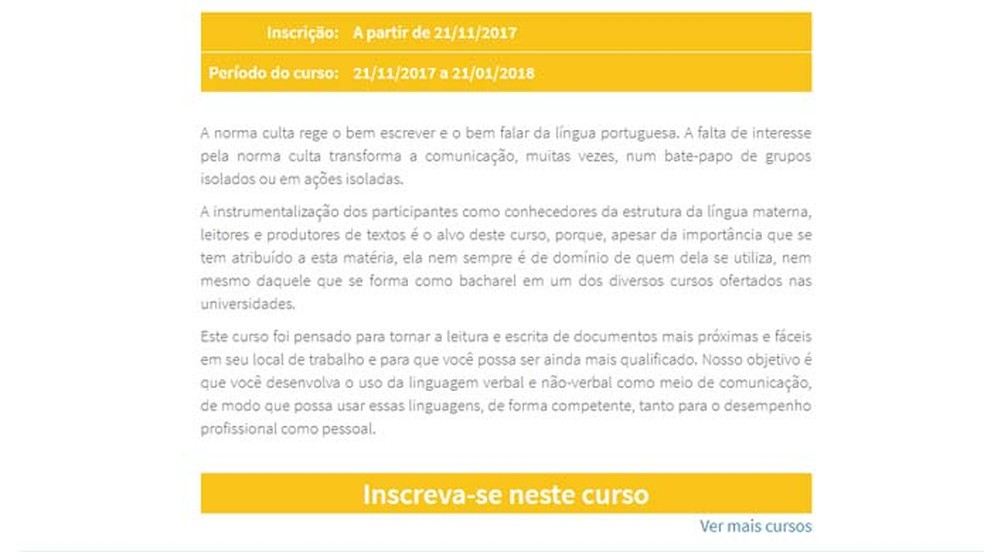 Para fazer a matrícula na Escola do Trabalhador, basta clicar no botão 