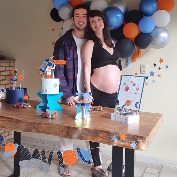 Marcos Veras e Rosanne Mulholland fazem chá de bebê virtual para Davi (Foto: Reprodução/Instagram)