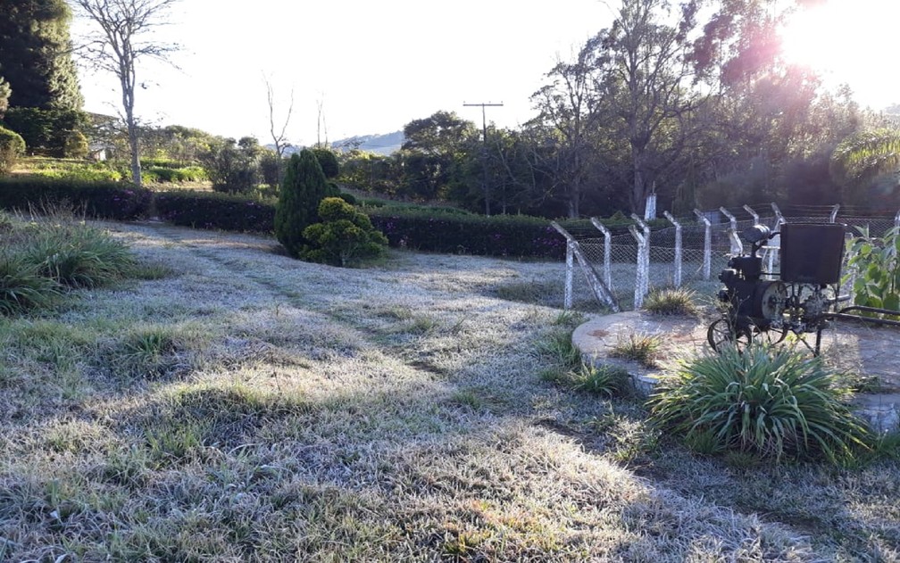 Com geada, Maria da Fé registra a menor temperatura de Minas Gerais nesta segunda-feira (24). — Foto: Pedro Henrique Abreu Moura