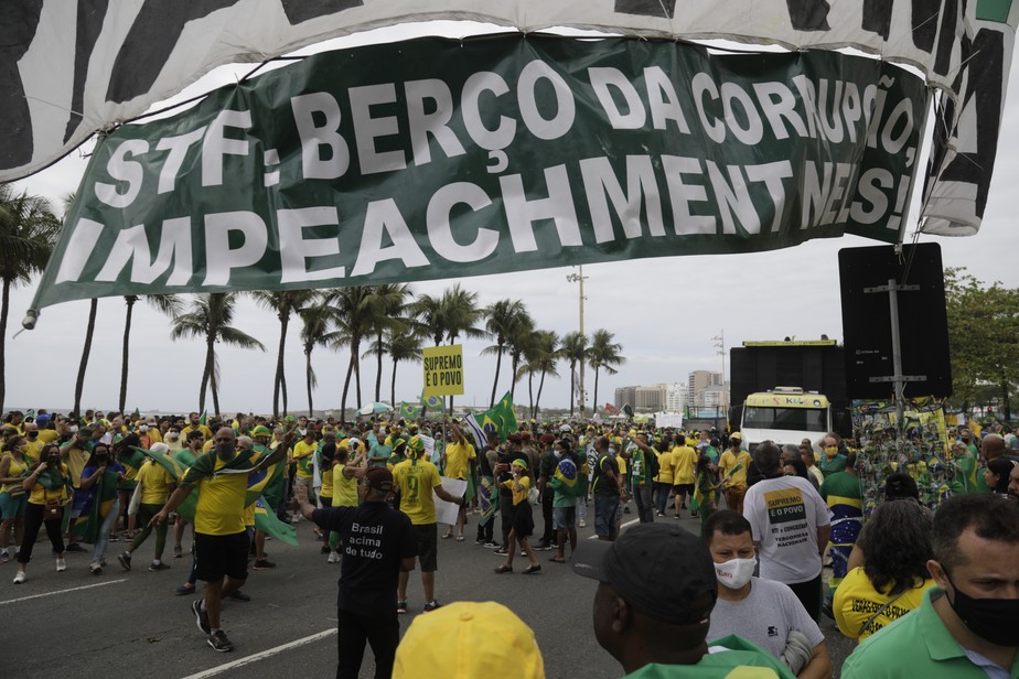 Manifestação em Copacabana no 7 de setembro de 2021