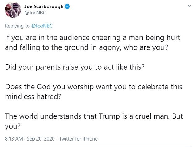 Joe Scarborough ficou indignado pela fala de Trump (Foto: Reprodução)