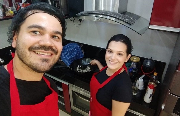 Marlon Rogoski e Aline Luchese, fundadores da Ryo Sushi Bar (Foto: Divulgação)