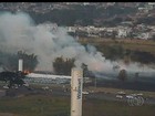 Incêndio às margens de rodovia ameaça atingir concessionária em GO