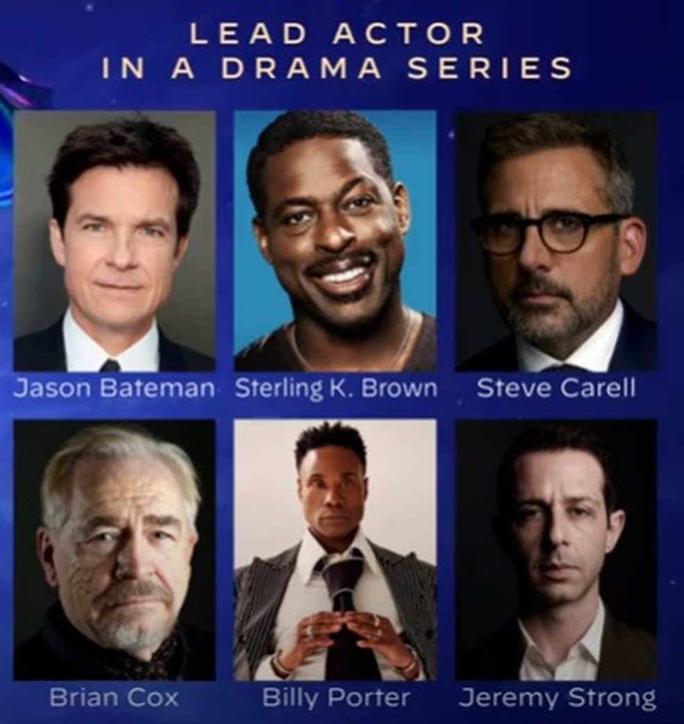Indicados a melhor ator de série dramática no Emmy 2020 — Foto: Reprodução