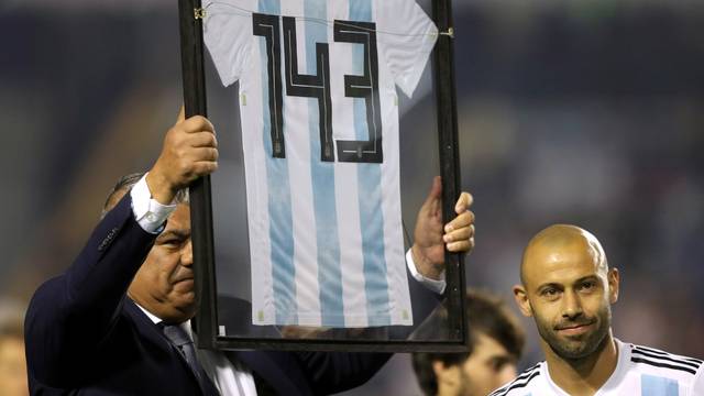 Mascherano completou 143 jogos pela Argentina