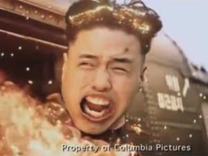 Cena do filme 'A entrevista' que mostra a morte da versão fictícia do ditador da Coreia do Norte, Kim Jong-un (Foto: Reprodução/Sony Pictures/The Telegraph)