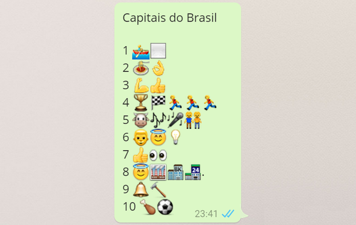 Emojis Capitais do Brasil (Foto: Reprodução/Isabela Giantomaso)