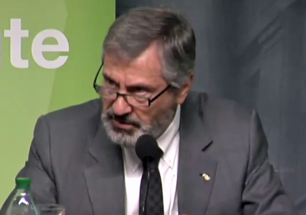 O ministro da Justiça, Torquato Jardim, durante evento no Wilson Center em Washington (EUA) (Foto: Reprodução)