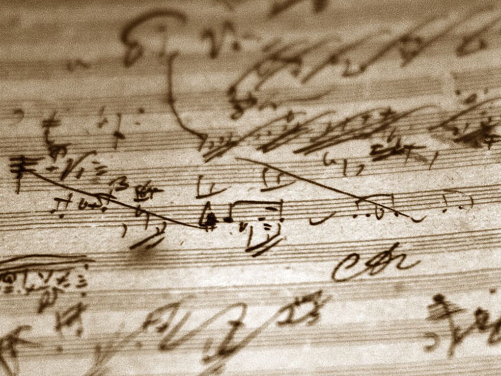 Manuscrito autografado por Beethoven  — Foto: Denise Applewhite/Divulgação/Princeton University