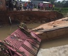 Chuva arrasta ponte e deixa desabrigados (Evandro Sales/Arquivo pessoal)