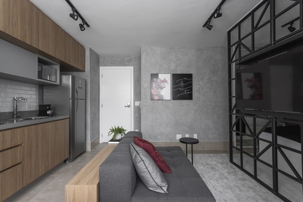 Apê tem conforto, funcionalidade e estilo em apenas 32 m² (Foto: Thiago Travesso)