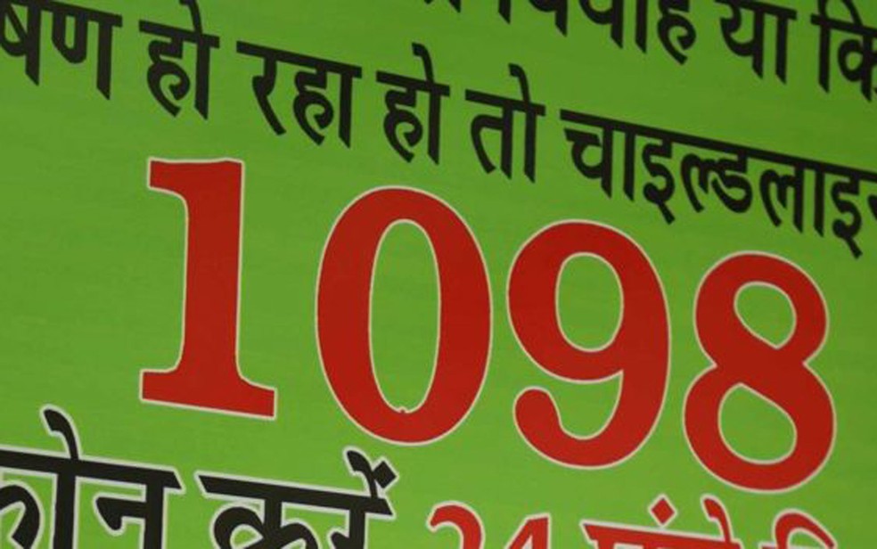 '1098' é o número de auxílio a crianças em dificuldades na Índia (Foto: Peter Leng/Neha Sharma/BBC)