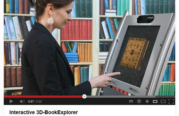 Explorador interativo de livros em 3D foi desenvolvido pelo Instituto Fraunhofer (Foto: Reprodução)