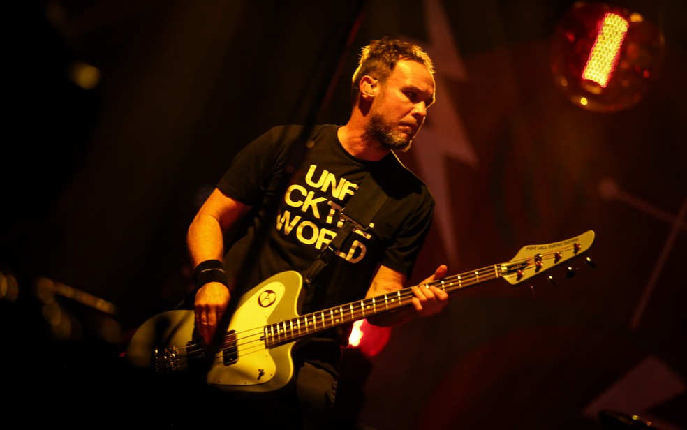 Jeff Ament, baixista do Pearl Jam (Foto: Fabio Tito / G1)