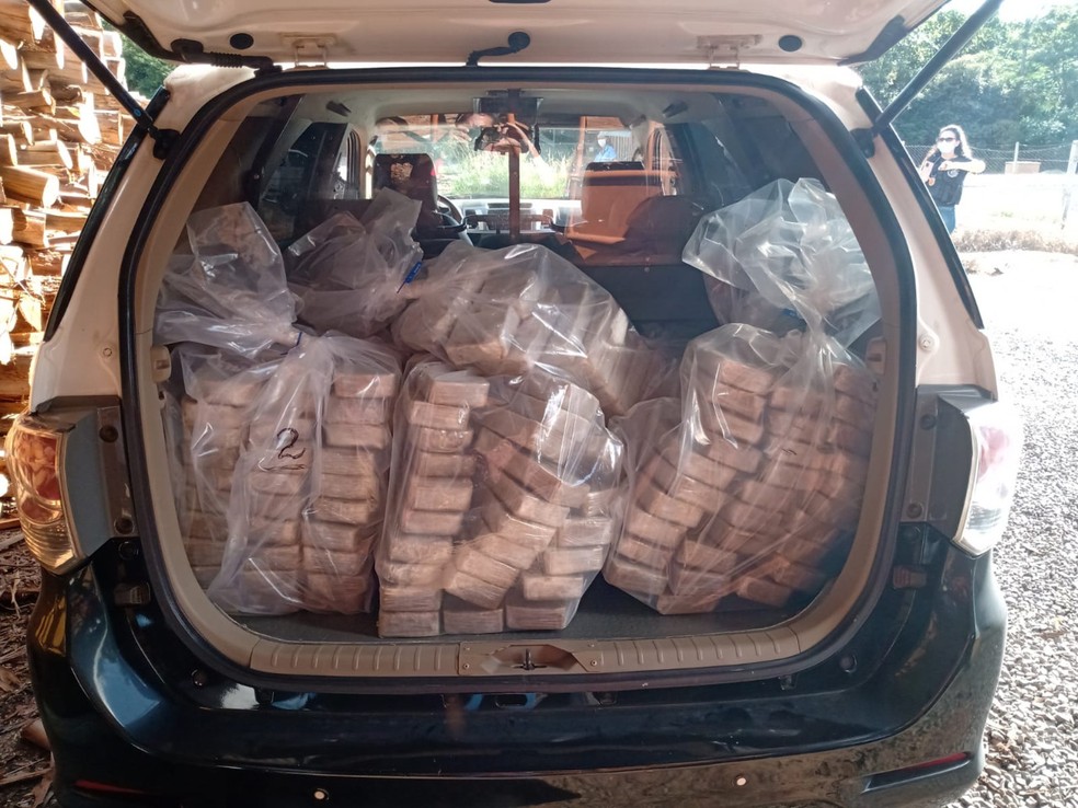 Mais de 230kg de pasta base de cocaína foram incinerados em Adamantina (SP) — Foto: Polícia Civil