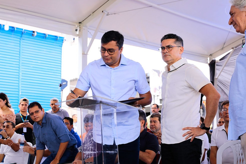 Wilson Lima e David Almeida terão as contas avaliadas pelos conselheiros.  — Foto: Dhyeizo Lemos/Semcom