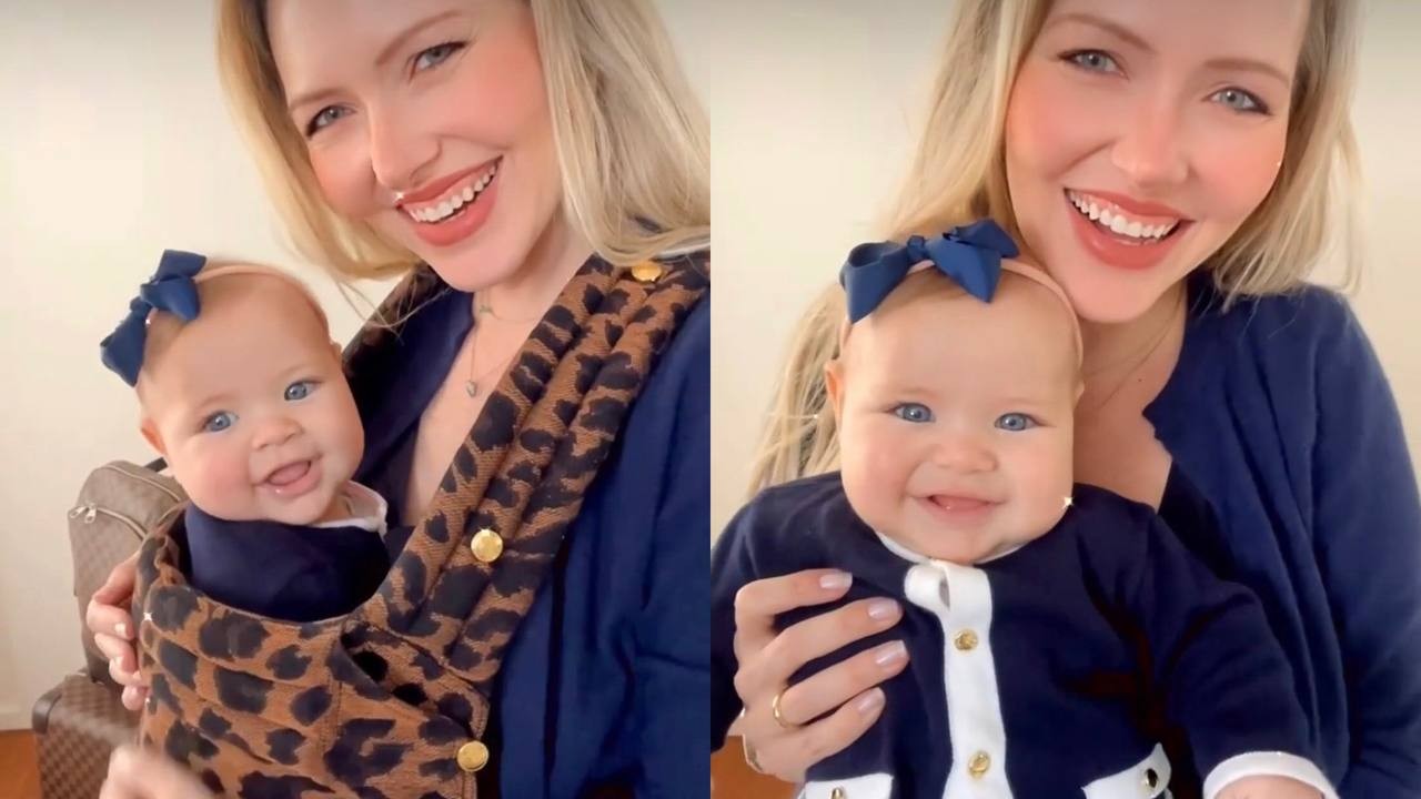 Karin Roepke derrete internautas ao mostrar 'aerolook' da filha, Chiara (Foto: Reprodução / Instagram)