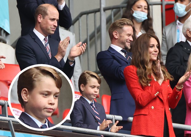 Príncipe William com George e Kate Middleton (Foto: Getty Images)