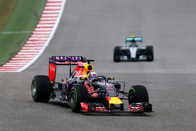 Daniel Ricciardo chegou a liderar o GP dos EUA (Foto: Getty Images)