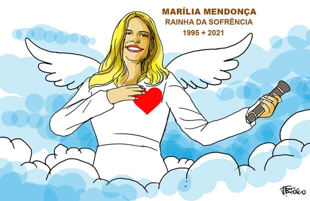 Marília Mendonça é homenageada por cartunistas de todo o Brasil (Foto: J-Bosco)