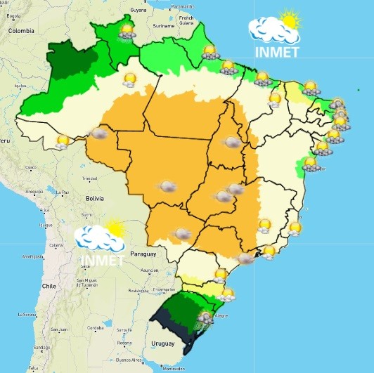 mapa-inmet-tempo-24082021 (Foto: Reprodução/Inmet)