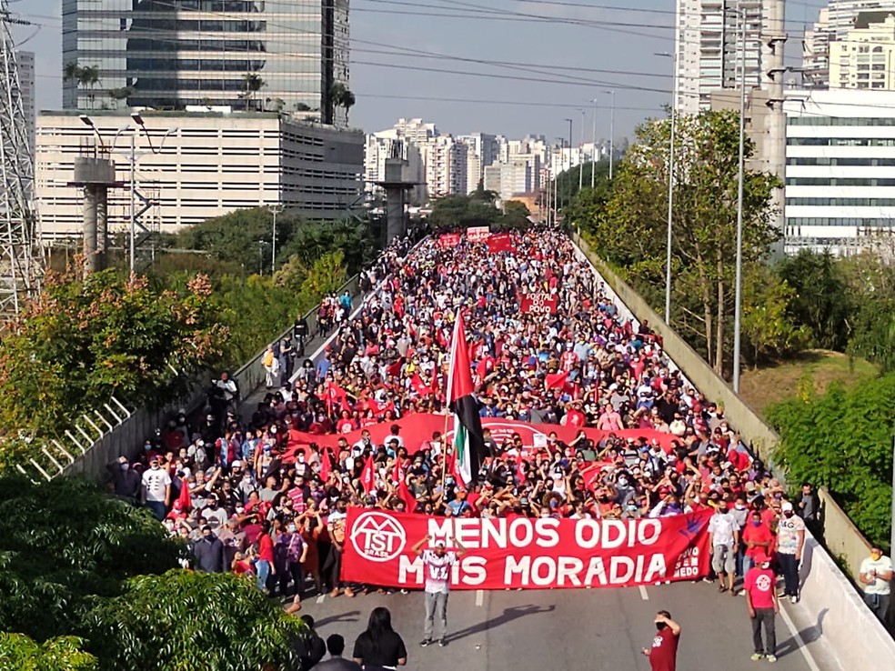 Mtst Faz Manifestacao Por Moradia Popular Em Sao Paulo Sao Paulo G1