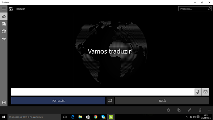 Microsoft Translator possui suporte a tradução offline no Windows 10 (Foto: Reprodução/Elson de Souza)