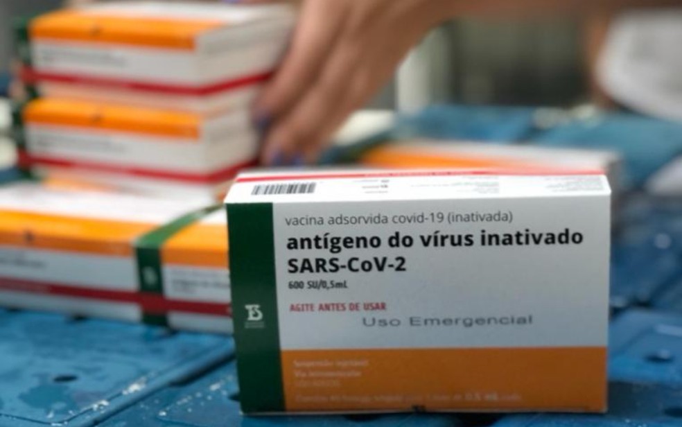 Doses da CoronaVac — Foto: Divulgação/Claudivino Antunes - prefeitura de Aparecida de Goiânia