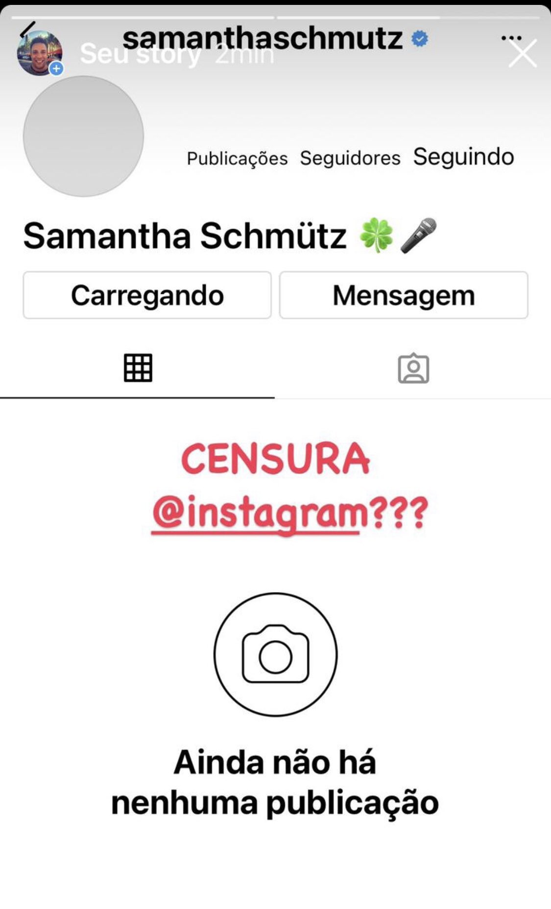 Samantha Schmütz tem conta bloqueada (Foto: Reprodução/Instagram)