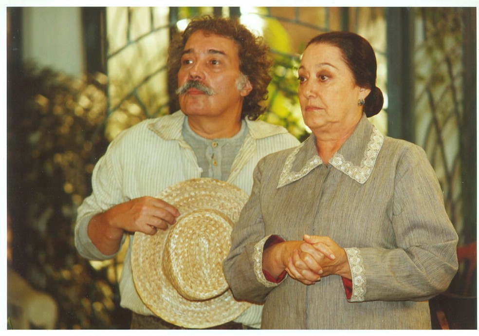 Pedro Paulo Rangel and Suely Franco in a scene from 'O Cravo e a Rosa' — Photo: Acervo Grupo Globo
