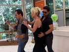 Desafio! Zezé e Luciano dançam 'Conga La Conga' com Ana Maria no Mais Você