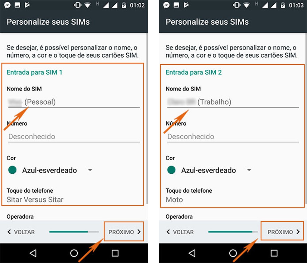 Personalize dados de ambos chips no celular Android (Foto: Foto: Reprodução/Barbara Mannara)