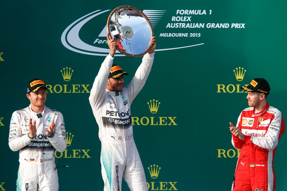 Lewis Hamilton venceu o segundo GP em Melbourne na temporada 2015 — Foto: Chris Putnam/Future Publishing via Getty Images