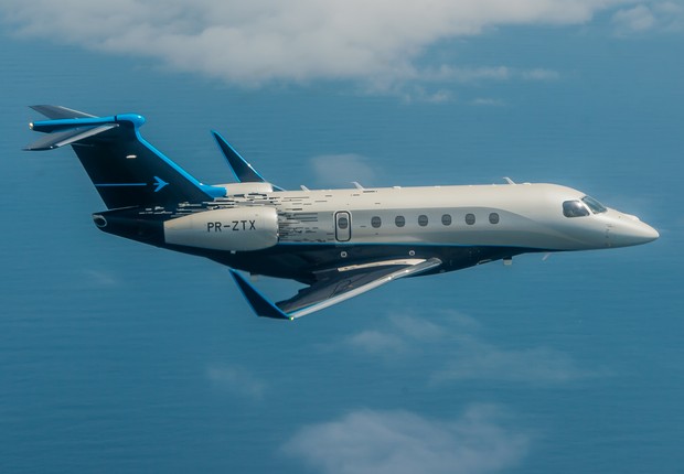 A aeronave Praetor 600, da Embraer (Foto: Divugação)