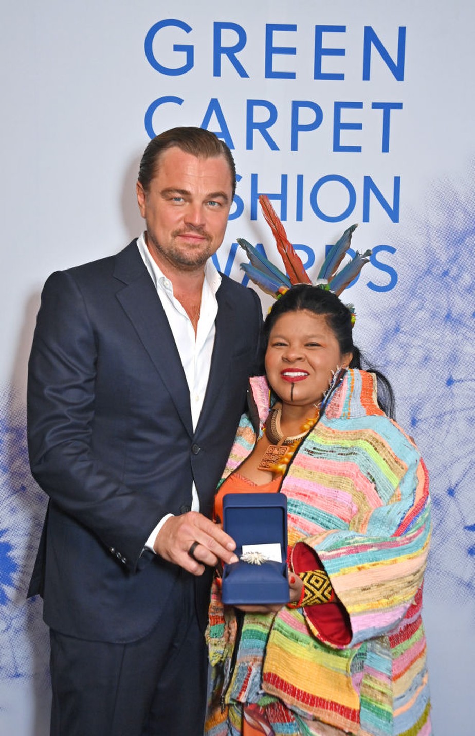 Leonardo DiCaprio e Sonia Guajajara