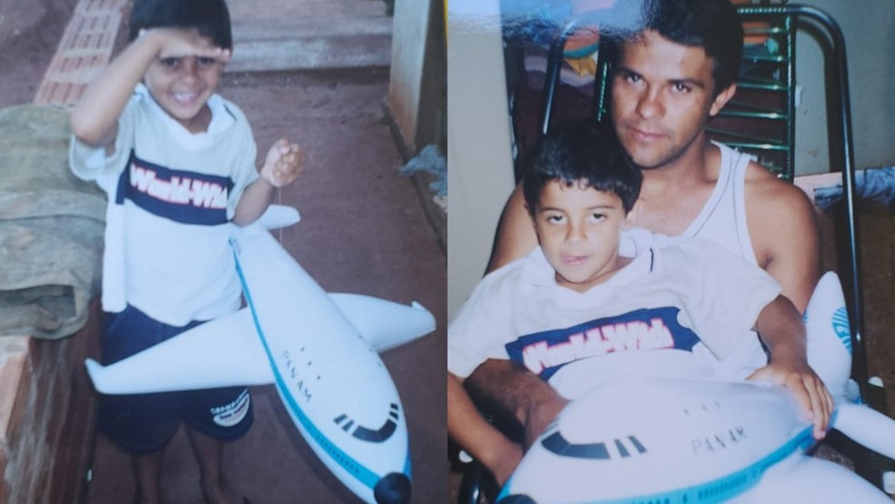 Erasmo de Oliveira relatou que o filho, Alan Henrique de Oliveira, comemorava cada vez que realizava um novo voo — Foto: Erasmo de Oliveira /Arquivo Pessoal