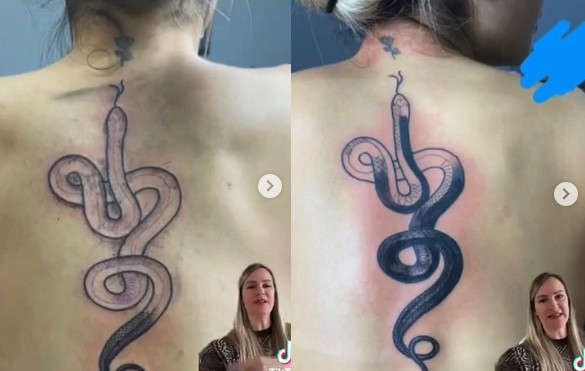 Mãe da Nathalia Valente, Cristiane, se pronuncia sobre tatuagem da filha e mostra fotos (Foto: Reprodução/ Instagram)