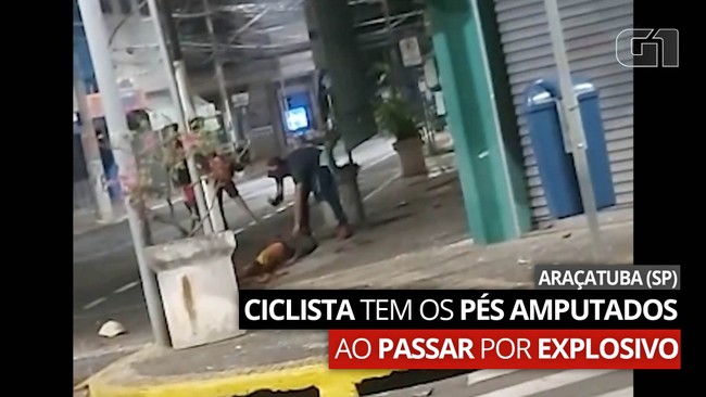 Morador fica ferido após ser atingido por explosivo deixado por bandidos em Araçatuba