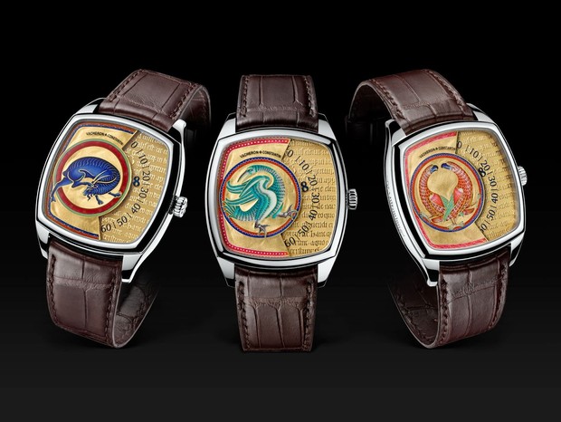Os três novos relógios da Vacheron Constantin inspirados no Bestiário de Aberdeen (Foto: Divulgação)